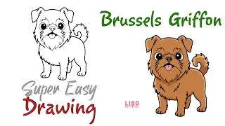 How to Draw a Cute Brussels Griffon Puppy  Easy Drawing for Kids & Beginners #lidoartworks