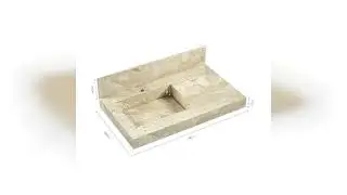 Review: Lavat&oacute;rio em Porcelanato para Banheiro 80cm com Cuba Esculpida Travertino