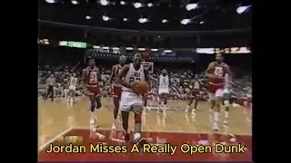 Michael Jordan Misses A Open Dunk Badly At The 1988 NBA All Star Game