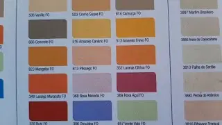 Tabela,cartalago de cores tintas Latex Coral, Rende muito e coralar,Linha econ&ocirc;mica e standard.