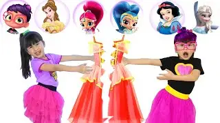 Abby Hatcher and her friend Angela peretend play funny dress up as princesses. The Princess Family