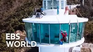 [ENG SUB] Cleaning A Lighthouse On A 100m Cliff Extreme Rope Workers In Action #PICKDOCU