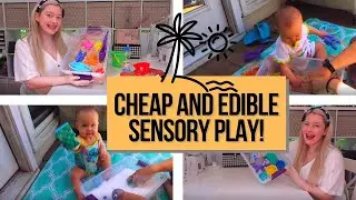 BABY OUTDOOR ACTIVITIES FOR CHEAP | Two Easy(and Taste-Safe!) Play Bins for Toddlers and Babies