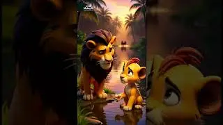 शेर राजा और उसके दो शावक