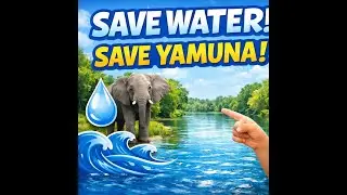 A small message from Adwik to save water bodies & protect River Yamuna 🌍 Don&rsquo;t pollute water bodies