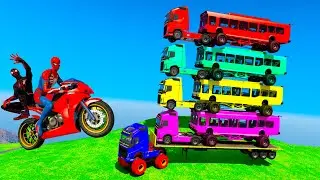 GTA V: Spider-Man’s Squad Moving Oversized Vehicles Across Los Santos!