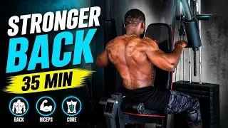 35 Min MULTI GYM Back, Bicep & Core WORKOUT