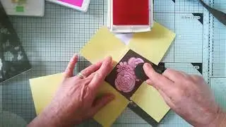 quelques rose avec des pochoirs Stampin'up