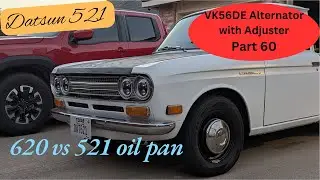 1970 Datsun Truck 521 Restoration. Custom Alternator bracket for 130 AMP Titan alternator Part 60