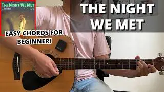 The Night We Met - Lord Huron (Guitar Tutorial) No Capo! Easy Chords For Beginner!