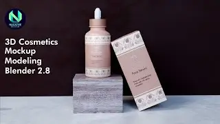 3d cosmetics mockup modeling in blender 2.8 | 3d Product packaging tutorial