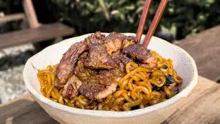 Cómo preparar Chapaguri 🇰🇷 | Noodles coreanos con carne estilo “Parasite”