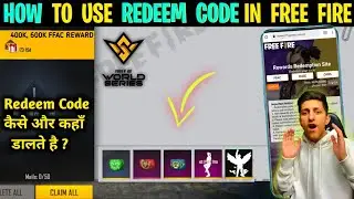How To Use Redeem Code in Free Fire | How To Redeem Free Fire Code | FFWS REDEEM CODE FREE FIRE