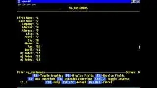 FilePro - Chapter 2 - Define Screens