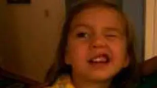 Cute Little 2-year-old girl winking (1 eye at a time)