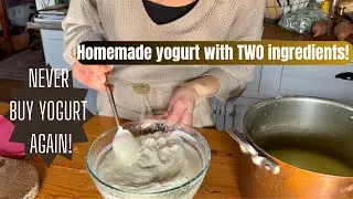 Make homemade yogurt the easy way! Two simple ingredients and Hands off.