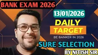🔥 DAILY TARGET for BANK EXAM 2026 💯13 JANUARY 2026| To-Do List ✅ | Success IQ 🚀