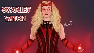 Drawing Scarlet Witch - WANDA | Digital Art Speed Paint #ibispaintx