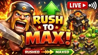 LIVE | Clash of Clans Rush to Max 🚀 Non-Stop Upgrades. Saga YT is live!