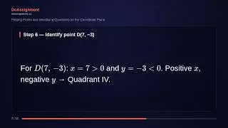 Plotting Points and Identifying Quadrants on the Coordinate Plane