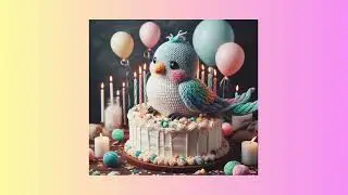 Amigurumi  Cute  🎂🤤 Bolo Com P&aacute;ssaro em Croch&ecirc;