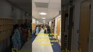 Elementary school assembly for 5th graders graduation celebration
