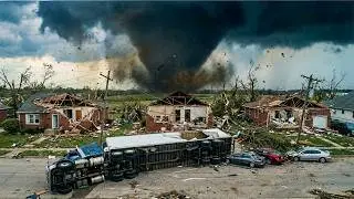 Indiana in Chaos Today! Massive Tornado Destroys Homes & Cars In Bloomington