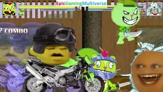 Flippy The Bear And Nutty VS Silver Samurai And Annoying Orange In A MUGEN Match / Battle / Fight