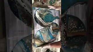 Triple Flip Cup Acrylic Pour!  #fluidart #arttechnique #artstyle