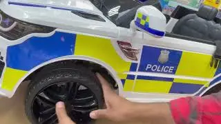 HOMCOM 12V Kid Electric Ride On Police Car w/ Remote Siren Bluetooth 3-6 Years 2024