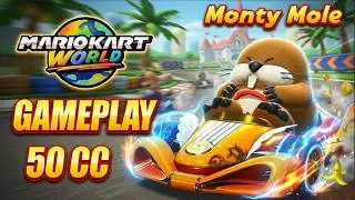 Mario Kart World (Monty Mole) - Golden Valley Knockout Tour - 100% Playthrough 50cc Switch 2