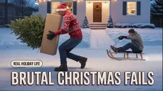 Brutal Christmas Fails - Christmas Tree Disasters And Sled Crashes Caught On Camera