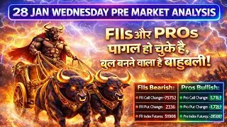 Pre Market Analysis & Report | FII DII & F&O Data | Nifty Banknifty Sensex Prediction | 28 Jan Nifty