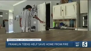 Franklin teens help save family home with quick thinking during garage fire