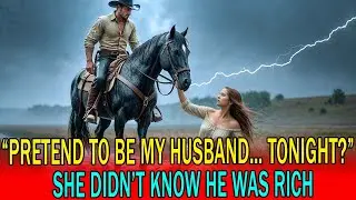 “Can You Pretend to Be My Husband Tonight?” The Poor Widow Didn’t Know He Was a Rich Rancher