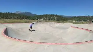 Darby MT Skatepark Bowl Carving Mountains 