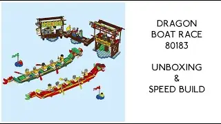 LEGO DRAGON BOAT RACE - 80183 - UNBOXING & SPEED BUILD
