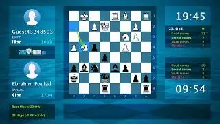 Chess Game Analysis: Guest43248503 - Ebrahim Poulad : 0-1 (By ChessFriends.com)