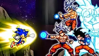 Sonic Chaos OP (AF) VS Manga Goku V3 & Goku MUI DBFZ V3 & Mastered Ultra Instinct Goku in Mugen🔥