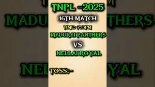 TNPL 2025 #nellairoyalkings #maduraipanthers who will win the toss??#toss #winner