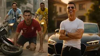 From Broken Scooter to Luxury Car | Ronaldo’s Comeback Story 🔥 #cr7