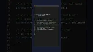 Java Data Structures: SortedSet interface