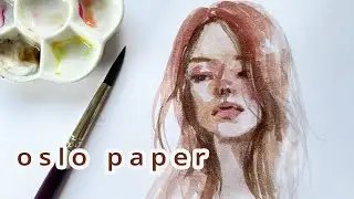 Loose Watercolor Portrait on Oslo Paper | Real Time no Voice Over