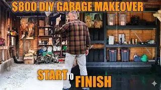 $800 DIY Garage Makeover: Self-Leveling Floor, LED Lighting & Bike Lift Transformation!