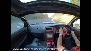 Drift 4th gear entry practice part 2 180+ KPH on Higashi course Ebisu, fall matsuri 2018. JZX90 TD06
