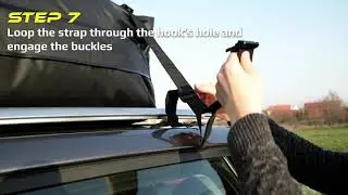 How to install BOACAY Rooftop Cargo Bag 15 Cubic Ft: For cars without roof rack