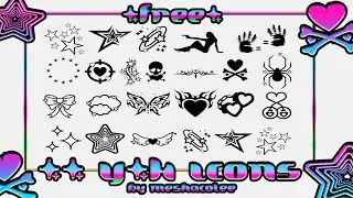 2023 HOW TO DESIGN Y2K LOGOS TUTORIAL (FREE Y2K ICONS) (SUPER EASY)