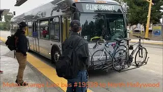 LA Metro Orange (G) Line to North Hollywood. Late Morning Run 10-31-21 ft. Clown