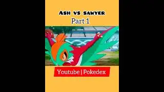 Ash vs sawyer battle #pokemon #pokedex #pokemon related shorts