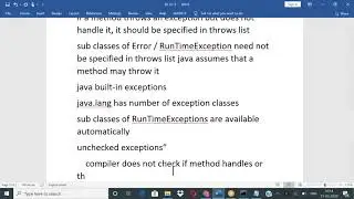 Java Built in Exceptions